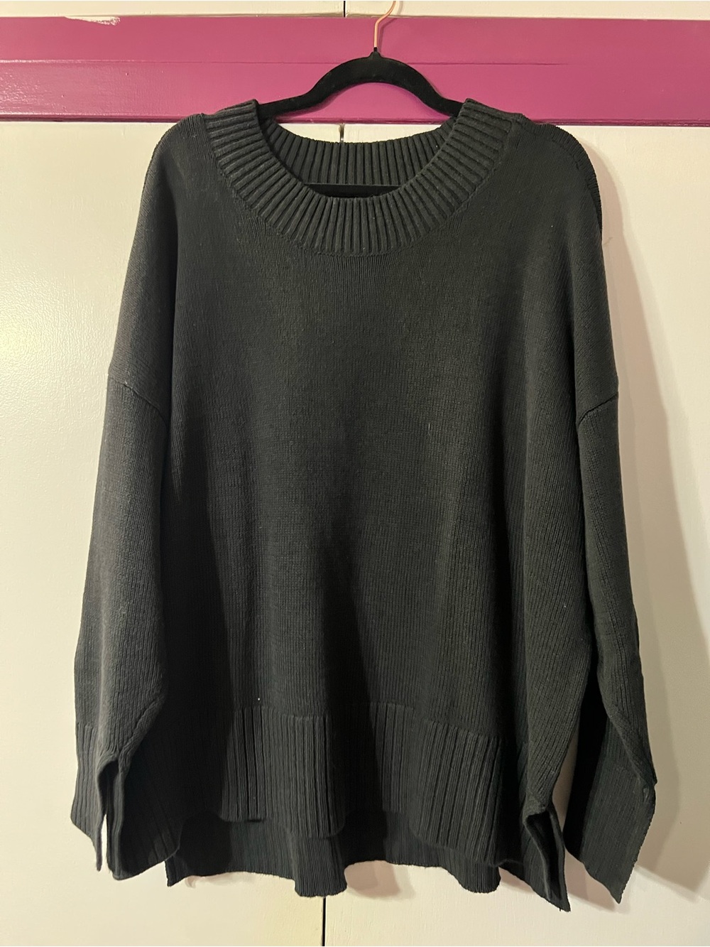 Women's Oversized Crewneck Sweater - Charcoal